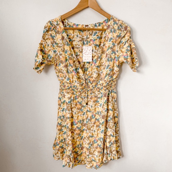 Free People Forget Me Not Mini Smocked Dress NWT - Picture 11 of 16